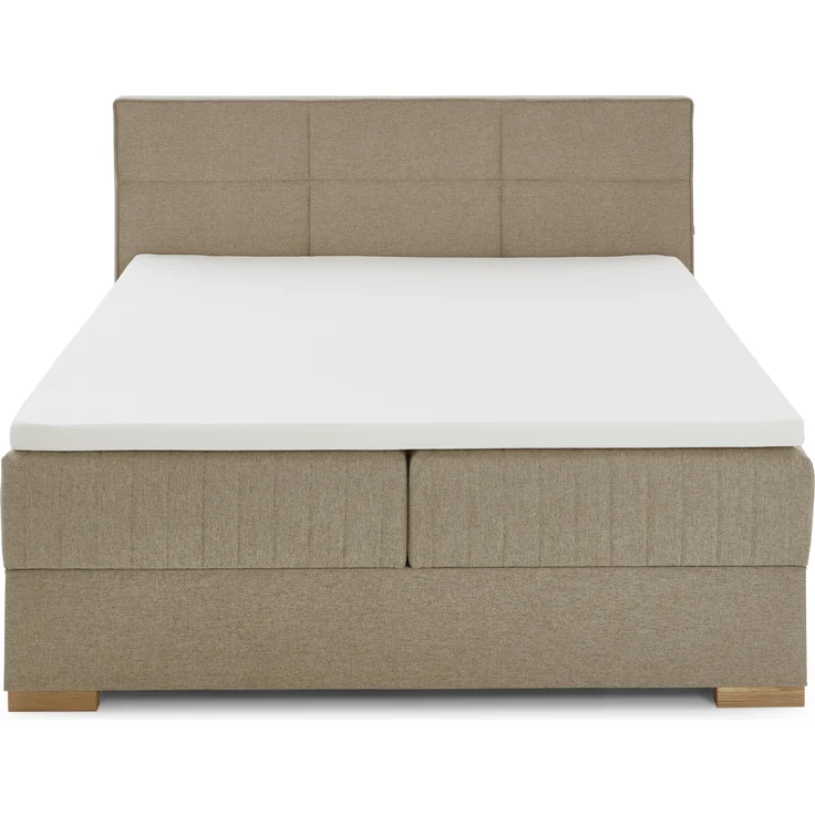 Tambo Boxspringbett grau Stoffbezug Nordic 211cm x 195cm x 116cm – Bild 2