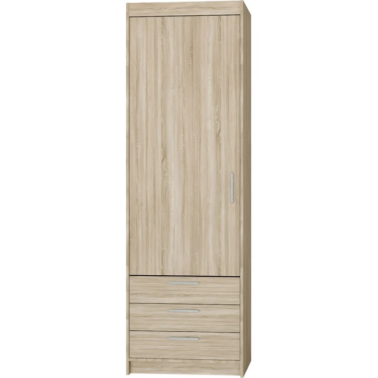 AX LIVING Schlafzimmer Schrank Storicos 1T3S Sonoma Eiche 59,9cm breit – Bild 1