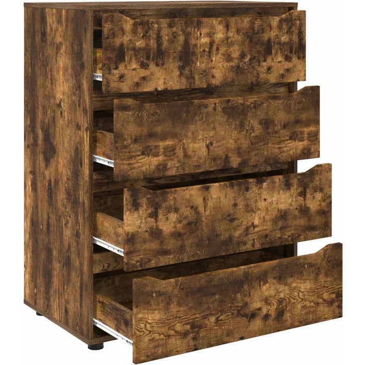 vidaXL Stauraumschränke 80 x 48 x 105 cm Holzwerkstoff Räuchereiche 3406230 – Bild 7