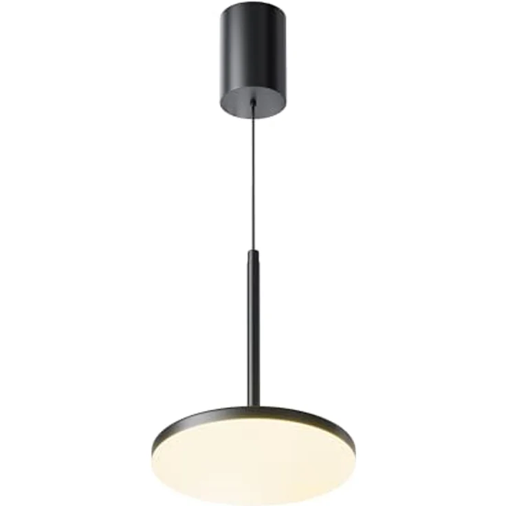 Maytoni Hängeleuchte Plato, schwarze Aluminium Pendelleuchte mit LED 700 lm, 3000 K, CRI 90, modern im Industriestil für Wohnzimmer, Schlafzimmer und Küche – Bild 1
