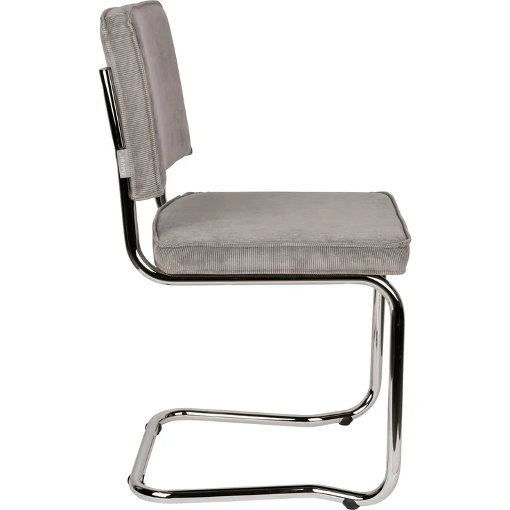 Zuiver Esszimmerstuhl Ridge Kink im 2er-Set, Cool Grey mit Stahlgestell und weichem Stoffbezug für Wohn- und Esszimmer – Bild 4