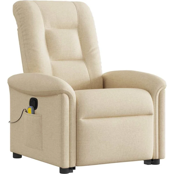 vidaXL Massagesessel mit Aufstehhilfe Creme Stoff 3303272 – Bild 3