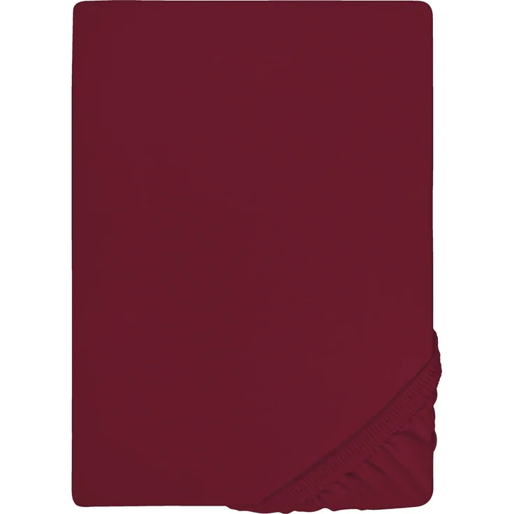 biberna Feinjersey-Spannbetttuch 0077144, burgund, 1x 90x190 cm - 100x200 cm – Bild 5
