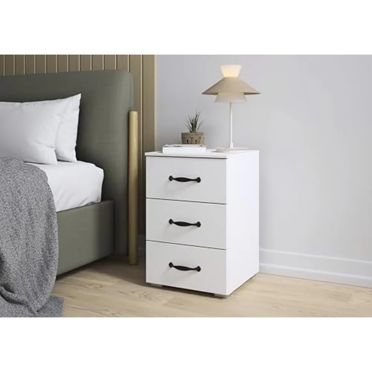 rauch Aditio Box, Nachttisch, 3 Schubladen, mit Softclose-Funktion, Farbe Weiß, BxHxT 40x61x42cm – Bild 2
