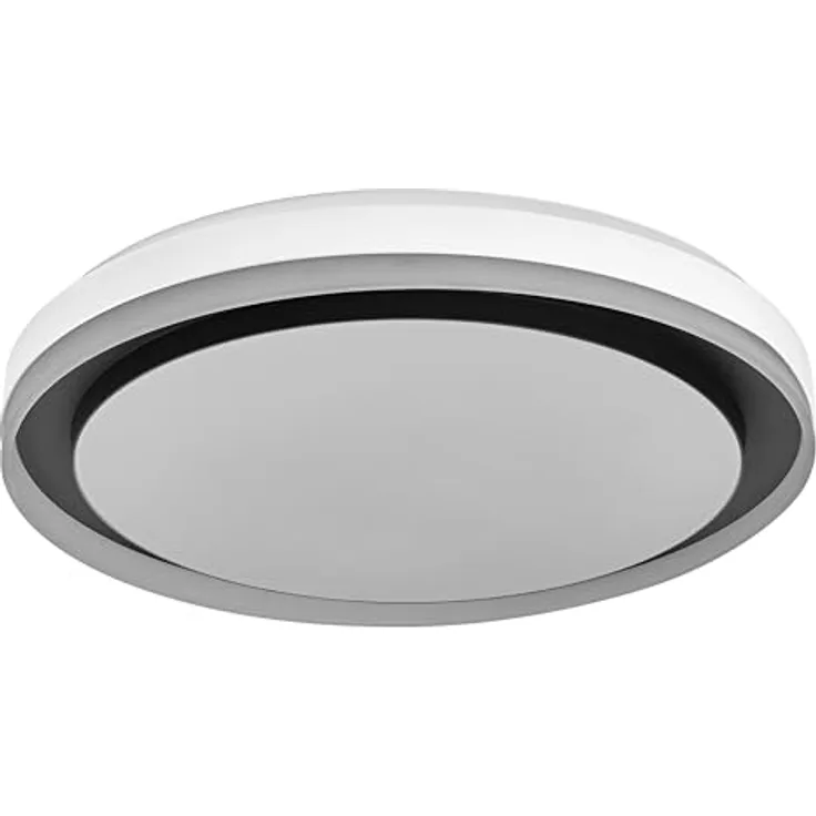 Osram SMART + WIFI LED Deckenleuchte, weiß/schwarz, 32W, 3400lm, Weißlichtfunktion, dimmbar, dynamischer Magic-RGB Lichteffekt, lange Lebensdauer, einfache Montage, App-steuerbar, 2700-6500K