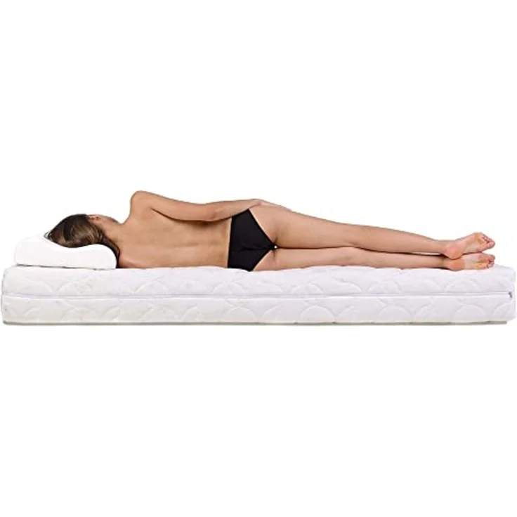 RED DECO Matratze aus Memory-Schaumstoff, 140x190 cm, Giulia Komfort, Flex Plus, perfekte Unterstützung, hohe Festigkeit, sehr atmungsaktiv, 20 cm, Dicke 2 Personen, 5 Komfortzonen, Bezug waschbar – Bild 6