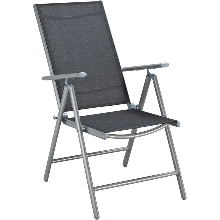 MERXX Gartenstuhl Lima, TOPSELLER! (Set, 2 St), 2er Set, Alu/Textil, verstellbar, schwarz – Bild 2