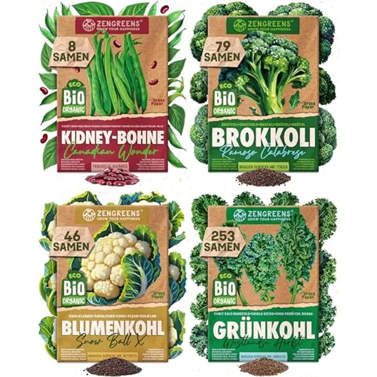 ZenGreens® - Bio Gemüsesamen im 50er Set - 50 Gemüse Samen für den einfachen Anbau im Garten, Balkon oder Hochbeet - Pflanzensamen - Saatgut – Bild 22