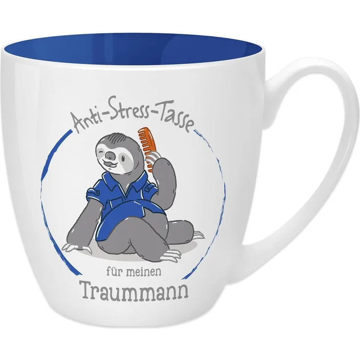 GRUSS & CO Anti-Stress-Tasse Motiv "Traummann" | Tasse mit Spruch, 45 cl, New Bone China | Geschenk für Ihn | 45512
