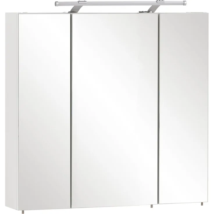 Schildmeyer ‘Dorina‘ Badezimmer Spiegelschrank, Weiß glanz, Breite 70 cm, Made in Germany