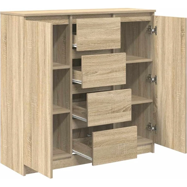 vidaXL Sideboard mit Schubladen Sonoma-Eiche 100,5x35x98,5 cm 3328455 – Bild 4
