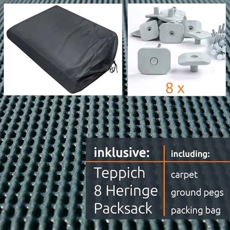yourGEAR Outdoorteppich yourGEAR Outdoor Soft Carpet 250 x 400 cm - Vorzeltteppich Zeltteppich – Bild 7