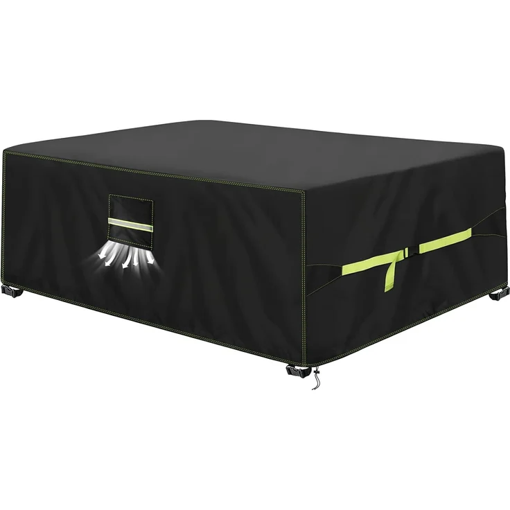 VDISRR Abdeckhaube Gartenmöbel, 420D Oxford Abdeckhauben Für Tische 170 x 95 x 71 cm, Gartentische Schutzhülle mit Belüftungsöffnungen Wasserdicht, UV-beständig, Staubfest, Winterfest für Terrassenmöbel