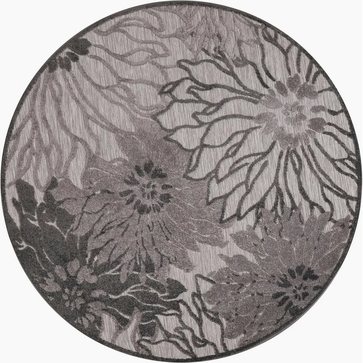 Sanat Teppich Floral 2 Outdoor, auch als Läufer und rund, rund, Höhe: 6 mm, In- und Outdoor geeignet, Blumen, Balkon, Terrasse, Außenbereich – Bild 2