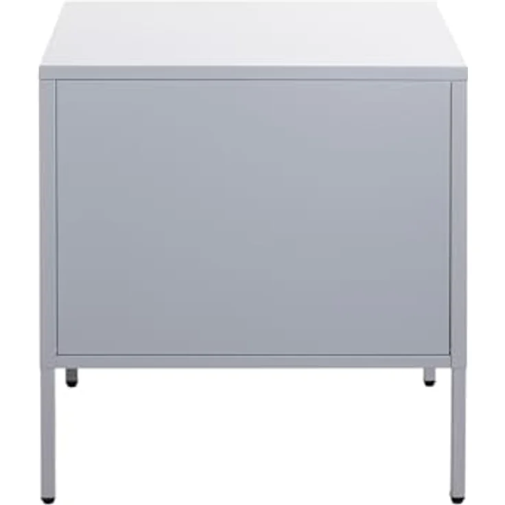 XXXL Nachtschrank, Grau, Metall, 1 Schublade, 45x50x35 cm, Typenauswahl für Schlafzimmer – Bild 5