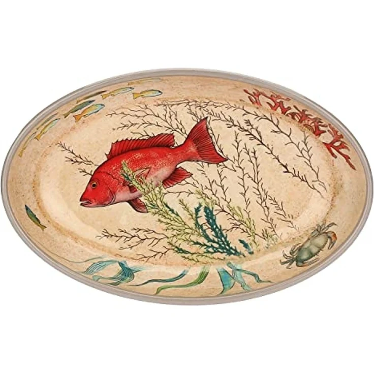 Rose&Tulipani Rose&Tulipani Sea Life 2er-Set Teller 33 x 23 cm R133201PEM – Bild 1