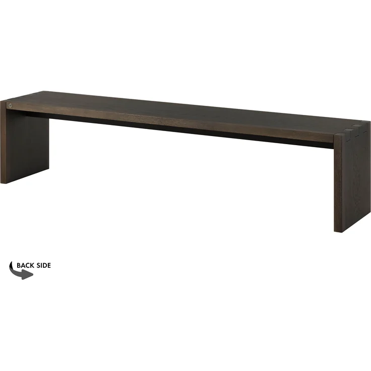 Bank Eiche 193x40x45 dunkelbraun lackiert BEAMS #85 – Bild 10