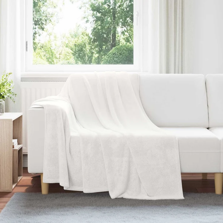 vidaXL Wohndecken 6 stk. Weiß 200 x 150 cm 4,68 kg Fleece 42016814 – Bild 1