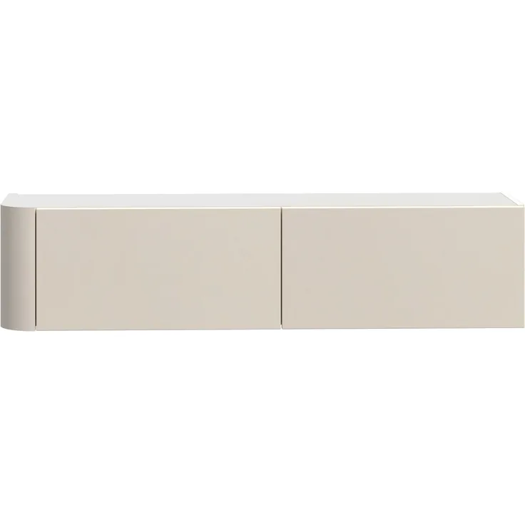 Hängeschrank >BREATHTAKER< 2 Klappen, 2 Fächer, Sandfarbig - 128,6x30,1x34cm (BxHxT)