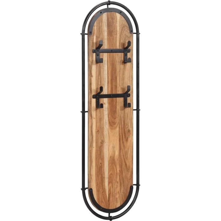 vidaXL Wandgarderoben mit 4 Haken 2 Stk. Massivholz Akazie 4013504 – Bild 2