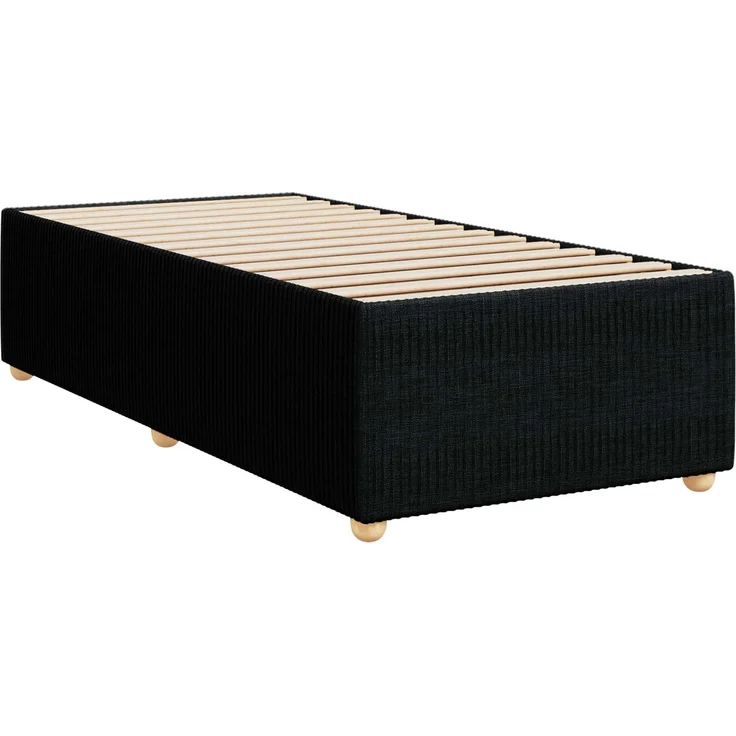 vidaXL Boxspringbett mit Matratze Schwarz 100 x 200 cm Stoff 3454328 – Bild 5