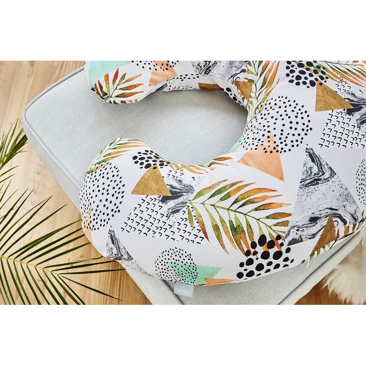 Rotho Babydesign Stillkissen-Set Mini, 180x33 cm, Inkl. Keilwickelauflage, 70x50 cm, ab 0 Monate, Modern Paradise – Bild 4