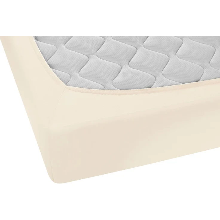 biberna Feinjersey-Spannbetttuch 0077144, natur, 1x 60x120 cm - 70x140 cm – Bild 2