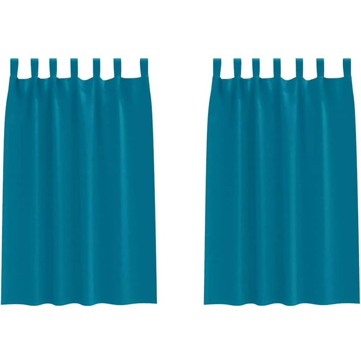 Verdunkelungs-Vorhänge | für Wohnzimmer & Schlafzimmer mit Ringen 2 pcs Türkis 175 x 140 cm – Bild 1