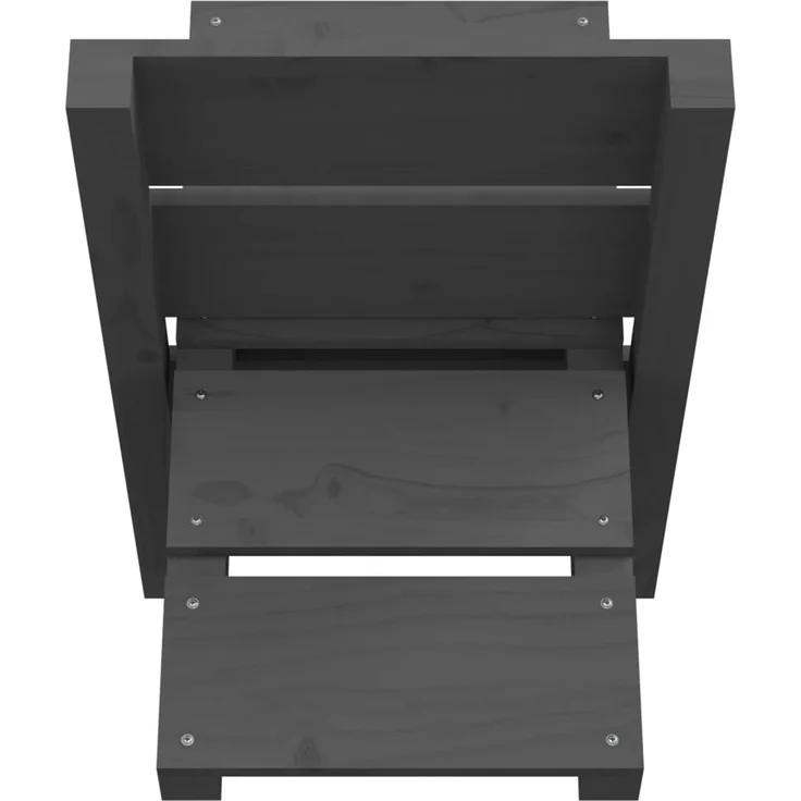 vidaXL Kaminholzhalter Grau 47x39,5x48 cm Massivholz Kiefer 822449 – Bild 5