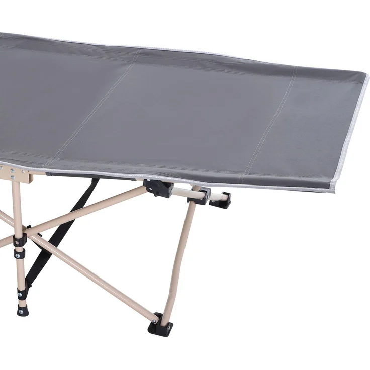 Feldbett, Campingbett, klappbar, wetterbeständig, Tinte. Tragetasche, 190 x 68 x 52 cm, Grau--Grau--52x68x190cm--YOUDENOVA – Bild 9
