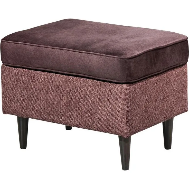 Hocker OMADO 2 Polsterhocker Sitzhocker Stoff aubergine 63 cm