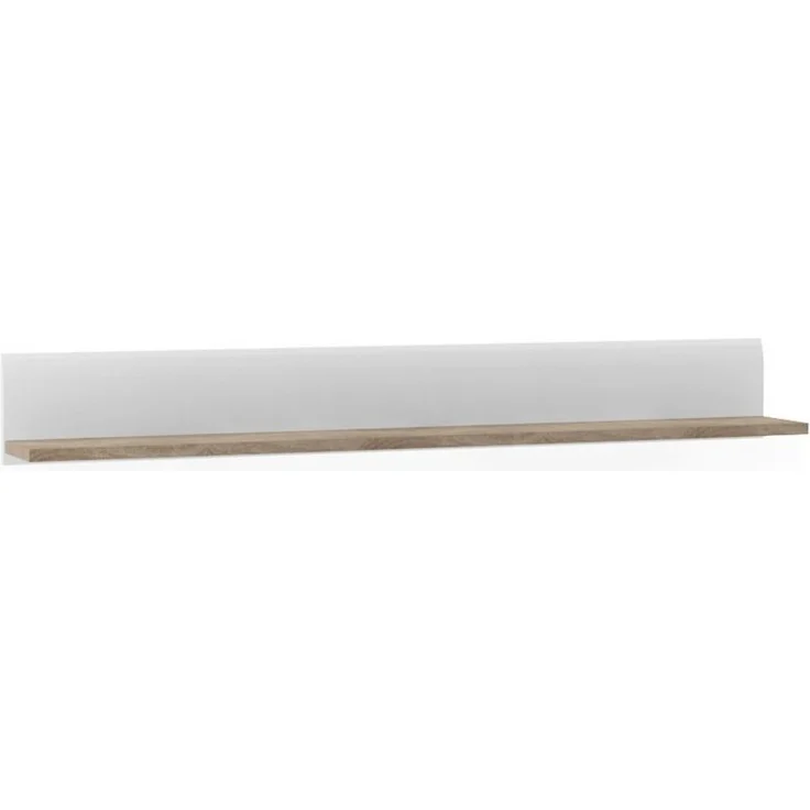 Wandboard, 150cm, in weiß mit Trüffel Eiche Nb. LEGNICA-129, B/H/T ca. 150/19,5/20 cm – Bild 5