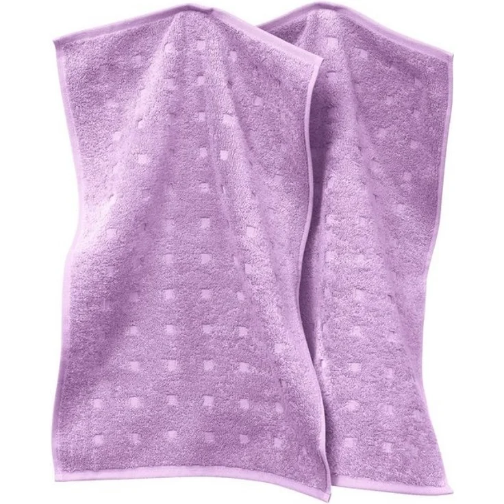 Möve Gästehandtuch Gästetuch 2er-Pack "Quadretti", Frottier (2-St), Walk-Frottier Uni – Bild 3