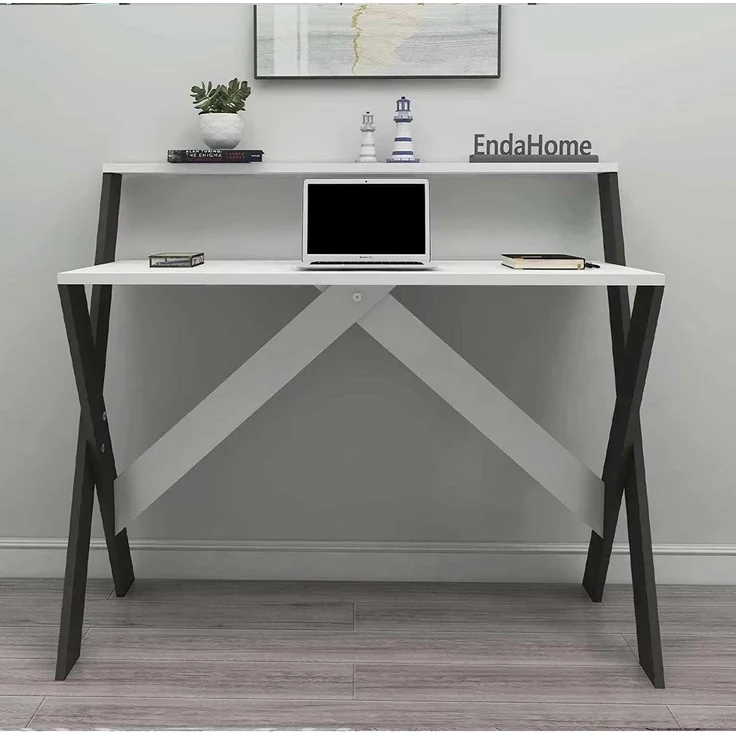 Skye Decor 'X - Anthracite, White' Schreibtisch, Anthrazit / Weiß, 90 x 88 x 50 cm – Bild 4