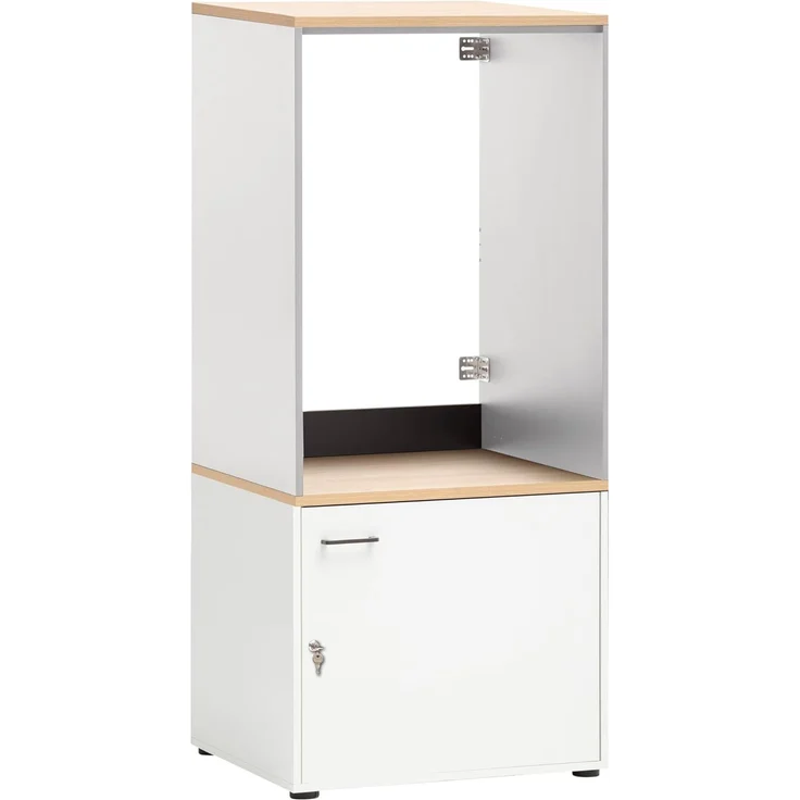 Schildmeyer Waschmaschinenumbau und Mehrzweckschrank Set Solea 702003, weiß matt, 67,1 x 60 x 154,7 cm – Bild 1