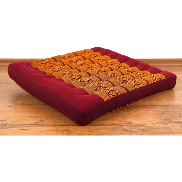 livasia Sitzkissen Sitzkissen 50 cm, vegan und handgefertigt, 50x50x6cm, Kapok – Bild 1