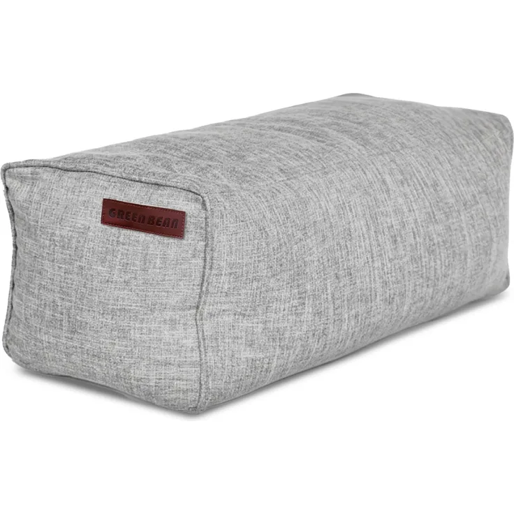 Green Bean® Indoor Sitzhocker Pouf 70x33x28cm EPS-Perlen Füllung -Home Linen Kuschelig Weich Waschbar - Drinnen Bodenkissen Liegekissen Sitzkissen Sitzhocker Sessel Kinder Erwachsene Stoff Grau