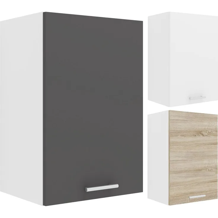 VCM Küchenmöbel Hängeschrank Esilo 918690 Weiß / Anthrazit H. 60 x B. 40 x T. 31 cm