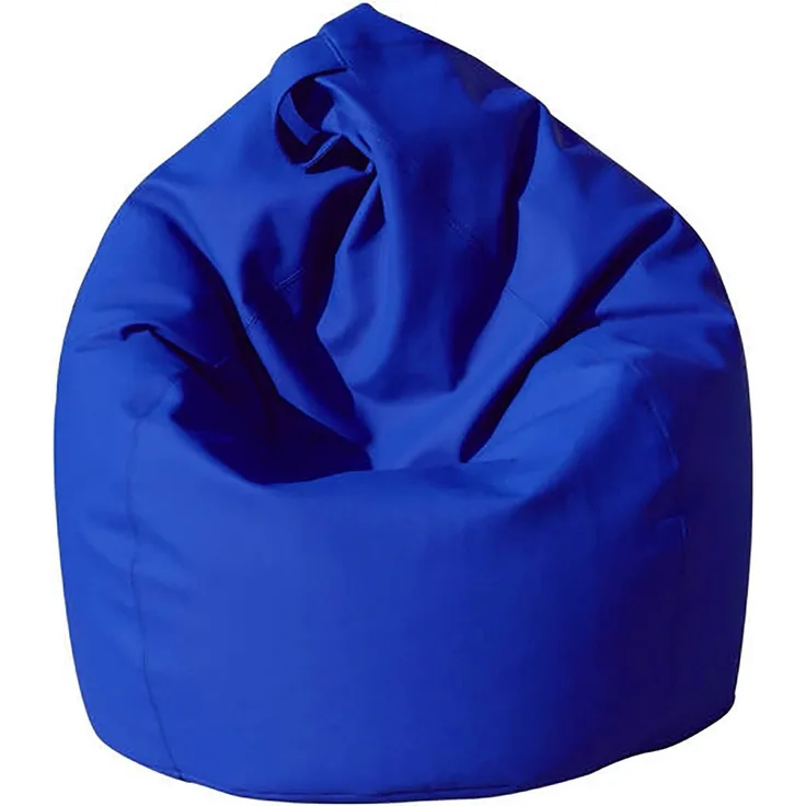Dmora Pouf Azelia, Mehrzwecksessel, Sitzsack, Hockerhocker, Made in Italy, 70x70 h110 cm, Blau
