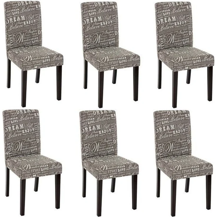 MCW Esszimmerstuhl Littau-s-6 (Set, 6 St), 6er-Set, Rutschfest durch Kunststoffuntersatz, Abgerundete Kanten – Bild 4