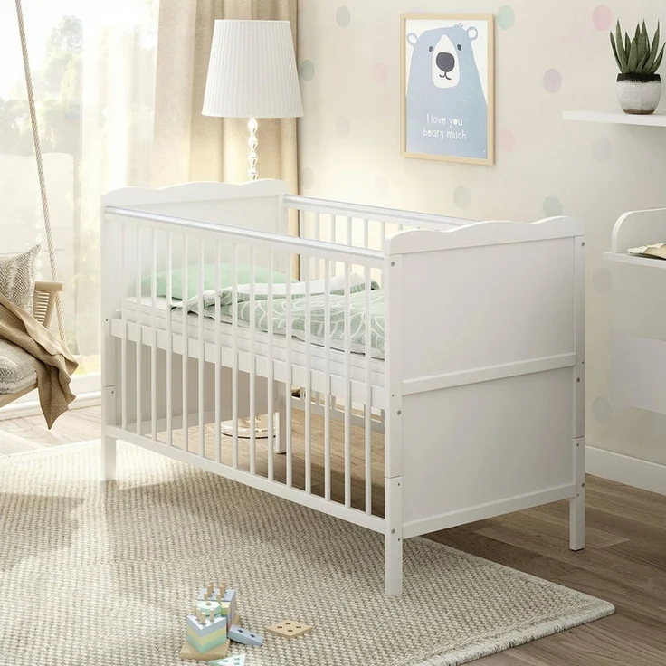 Baby-Delux Komplettbett Babybett Max Komplettset, 10-tlg, Kinderbett 60x120 cm weiß, Bettset verschiedene Designs – Bild 2