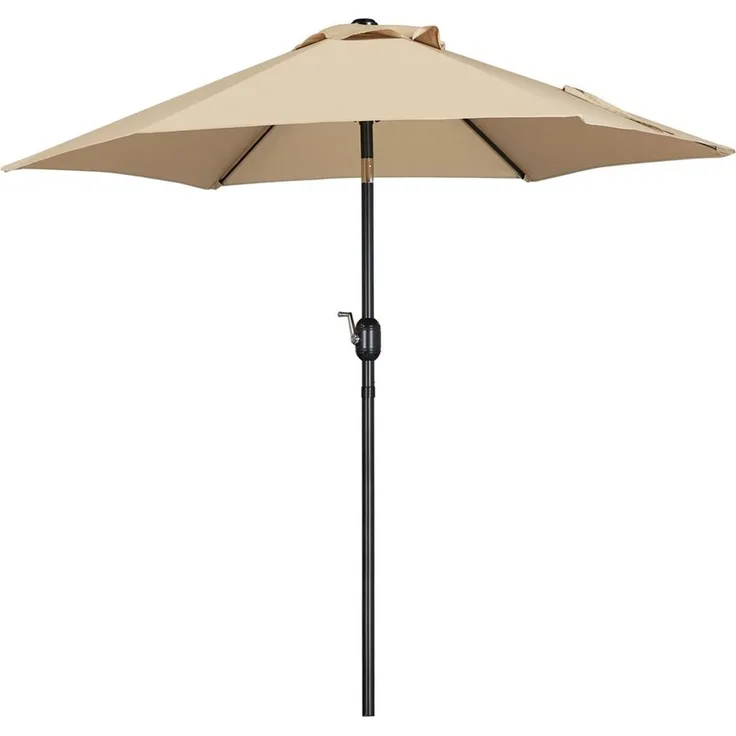 Yaheetech Sonnenschirm ∅ 223/270/294/327 cm, Gartenschirm mit Kurbel, Neigbar, UV Schutz 50+