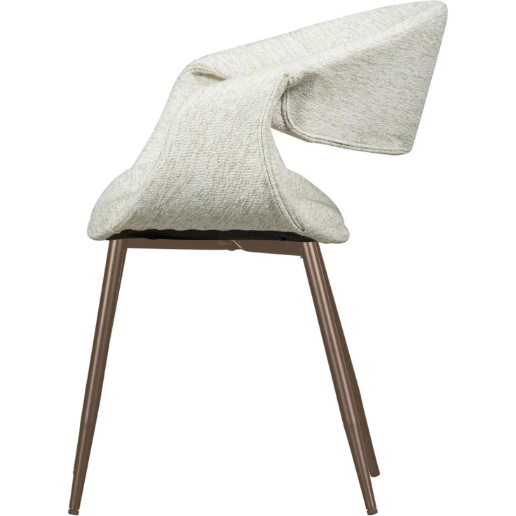 Esszimmerstuhl Yossi aus Webstoff, modern und gepolstert, Natur/Kupfer, komfortables Design – Bild 2