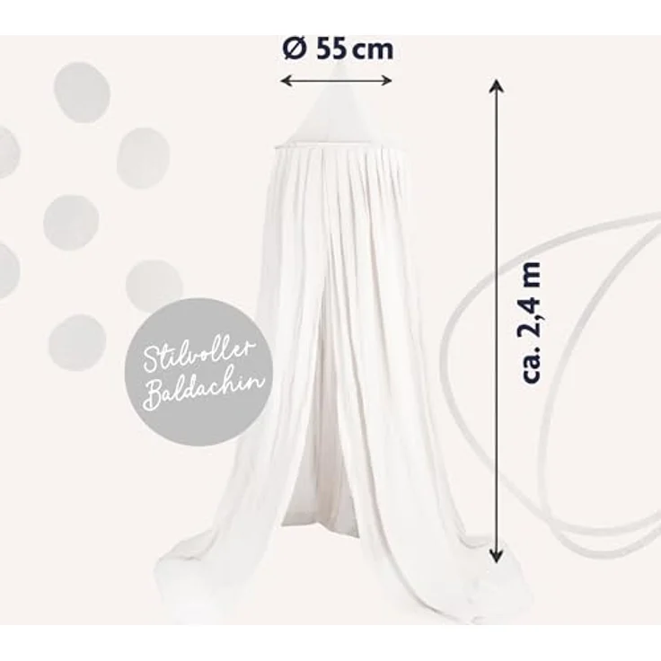 Julius Zöllner Baldachin Betthimmel Voile ivory – Bild 4