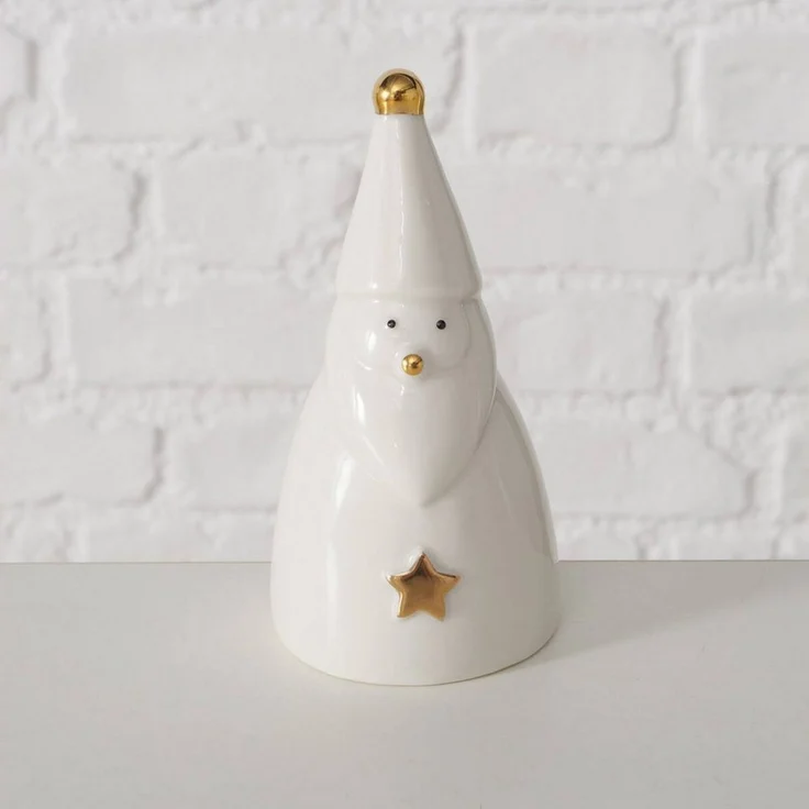 BOLTZE GRUPPE Weihnachtsfigur Dekofiguren aus Porzellan, weiße Weihnachtsmänner, 2er-Set (Deko-Objekt, Deko-Objekt), Weihnachtsmänner, 2er-Set – Bild 2