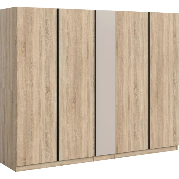 Kleiderschrank 5-türig (B/H/T: 230x183x53 cm) in Sonoma Eiche Nachbildung