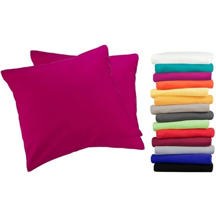 MOON Kissenbezug / Seitenschläferkissenbezug, 2er Pack, 100% Baumwolle, Linon, Pink, 40x40 – Bild 4