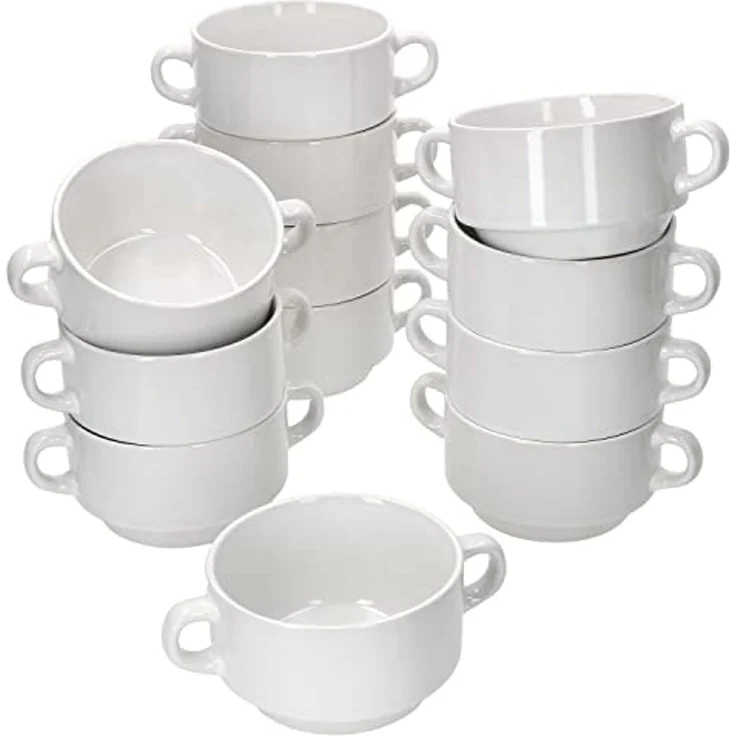 MamboCat Suppenschüssel 12er Set Stiva Suppenschale weiß 250 ml, Porzellan – Bild 2