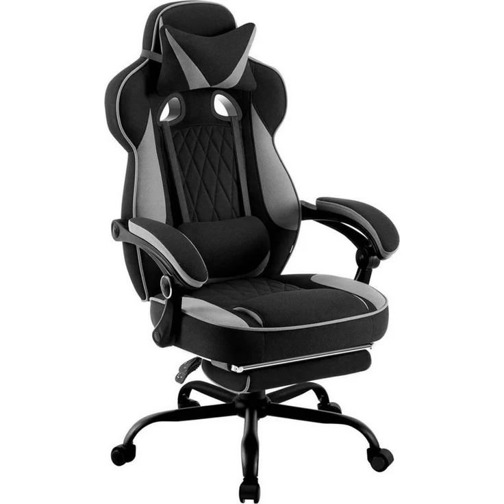 Woltu Gaming-Stuhl (1 St), mit Taschenfederkissen, Fußstütze, ergonomisch, drehbar – Bild 1