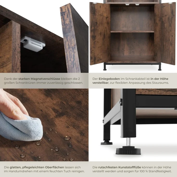 tectake Highboard Doncaster (Highboard, Montagematerial, Montageanleitung), Industrial Style – Bild 5